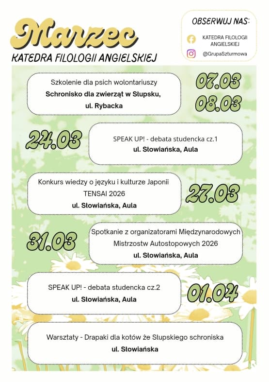 Kalendarz Wydarzeń - marzec