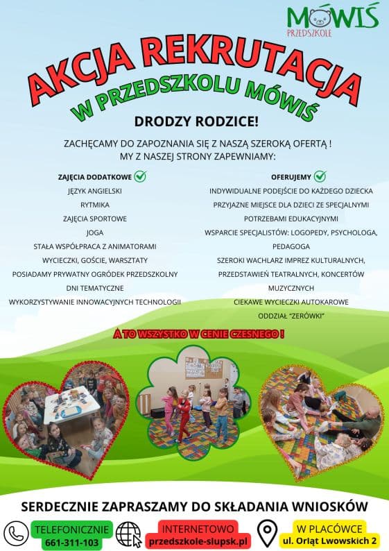 Akcja rekrutacja w przedszkolu Mówiś