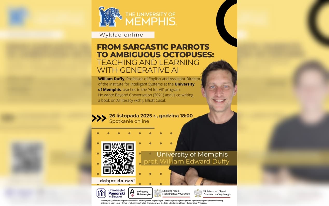 Wykład online “From Sarcastic Parrots to Ambiguous Octopuses: Teaching and Learning with Generative AI”